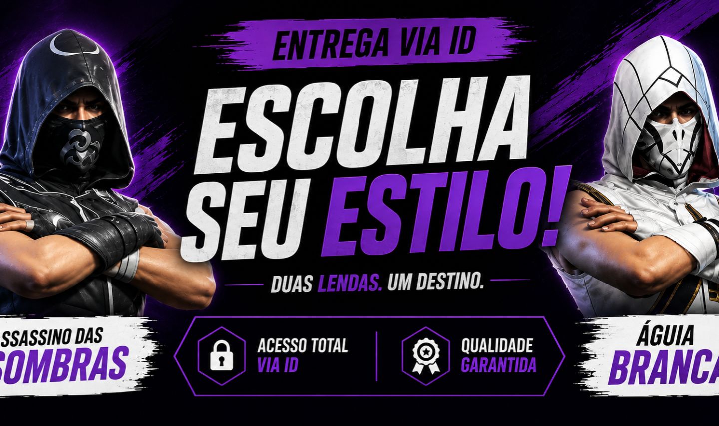 NINJA BRANCO E PRETO FREE FIRE- VIA ID NÃO PRECISA ADICIONAR!