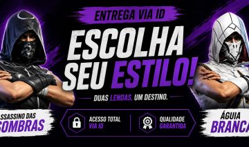 NINJA BRANCO E PRETO FREE FIRE- VIA ID NÃO PRECISA ADICIONAR!
