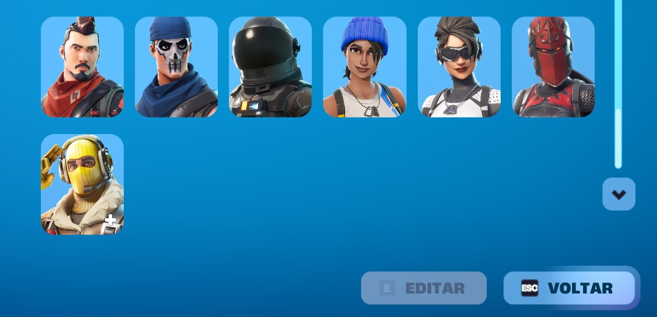 CONTA ANTIGA 175 SKINS ARIANA GRANDE, THE WEEKND, O CEIFADOR, 120 PICARETAS