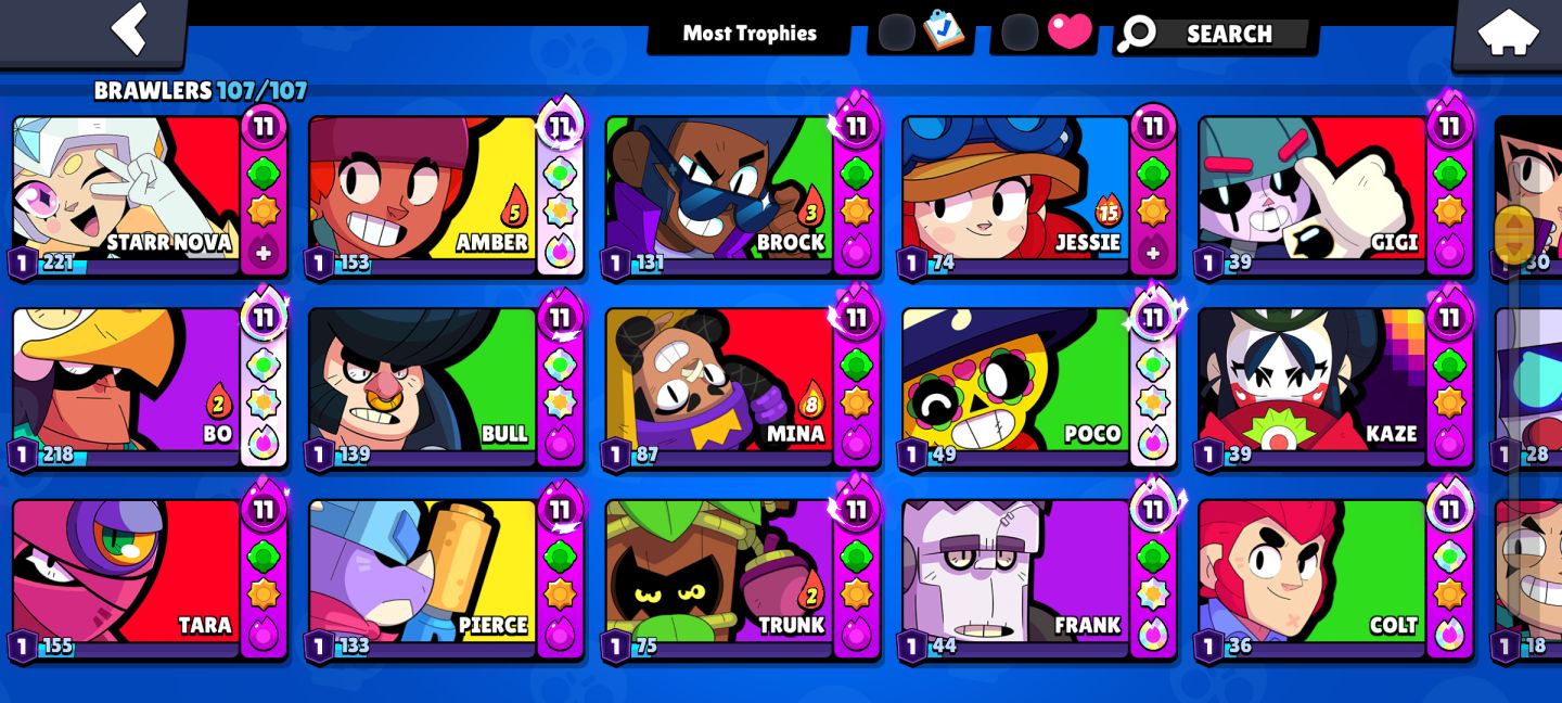 CONTA BRAWL STARS COM TODOS BRAWLERS