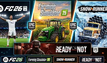 Conta Epic Games com EA FC 26 + Farming 25 + SnowRunner + Ready or Not