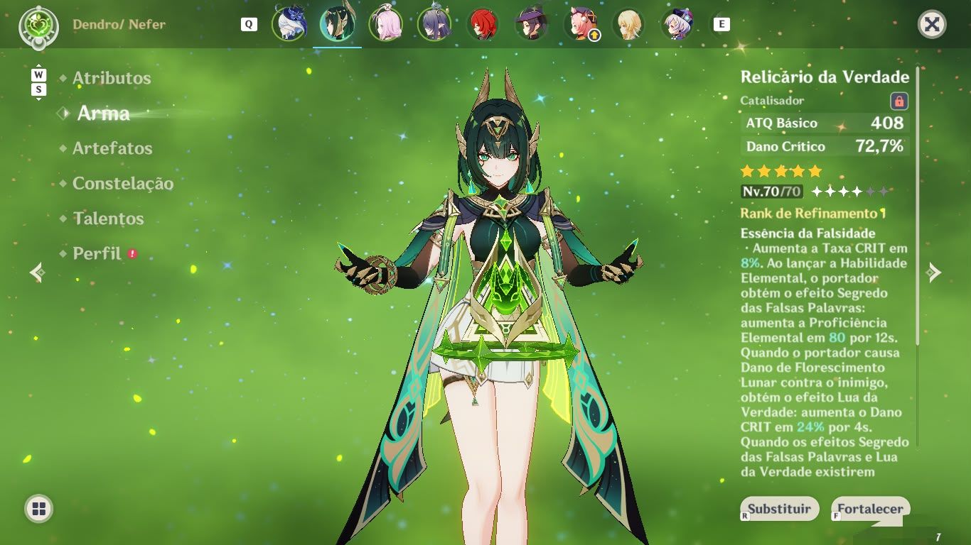 CONTA GENSHIN IMPACT AR 55 LAUMA, NEFER E FURINA