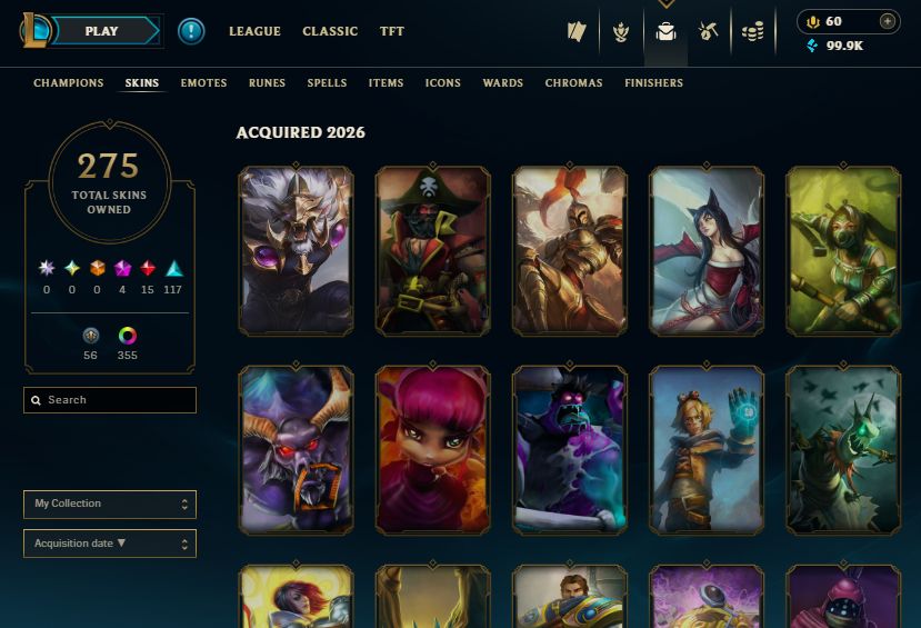 CONTA MESTRE - 275 SKINS