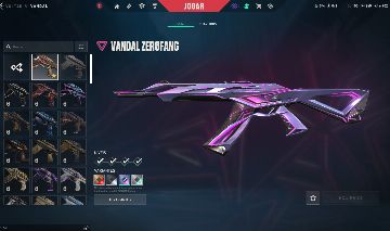 CONTA VALORANT VANDAL ZEROFANG + BORBOLETA SINGULARIDADE + GHOST PROTECAO FASICA