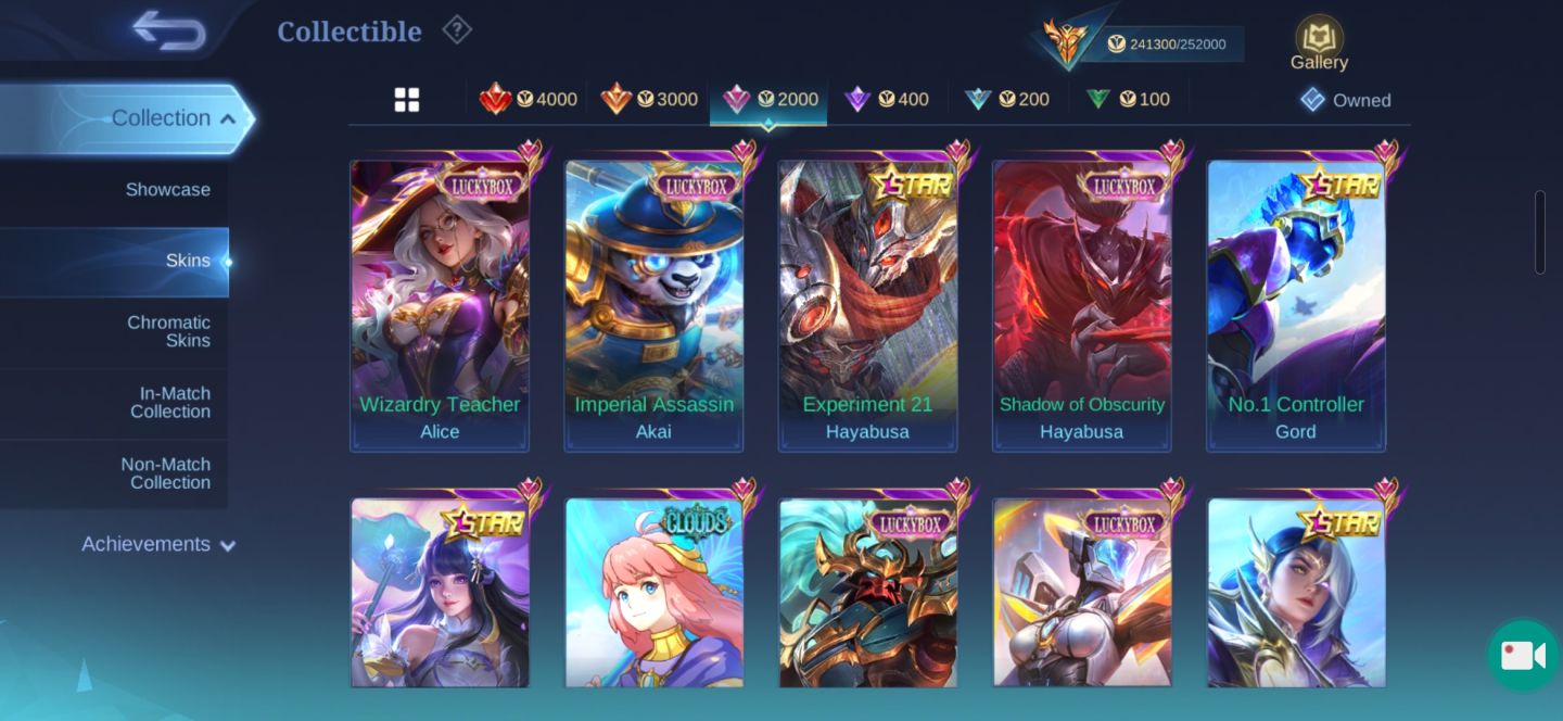 CONTA MOBILE LEGENDS FULL HERO + DE 100 SKINS RARAS