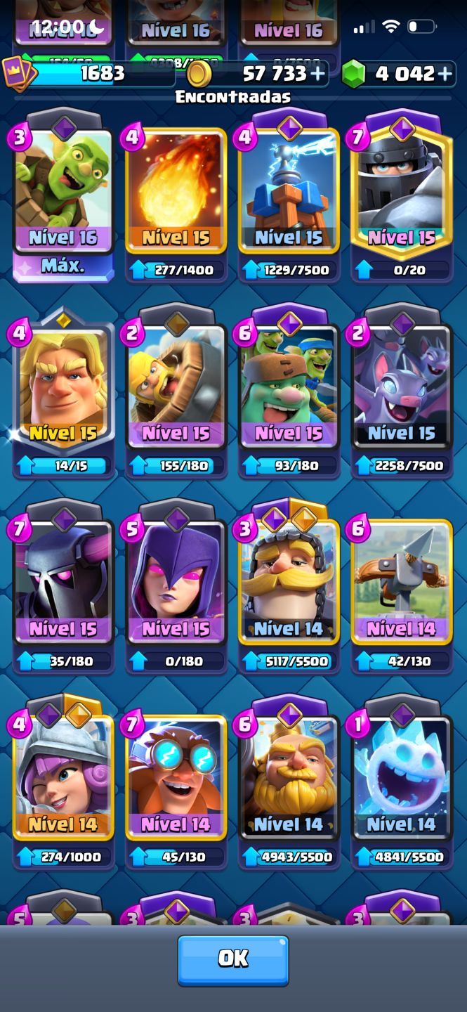 CONTA CLASH ROYALE 14K