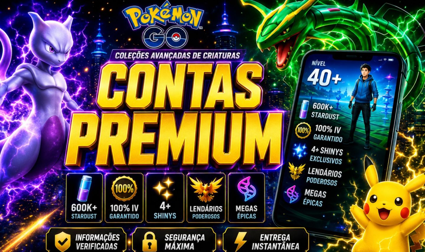 Contas pokémon GO Lv44+ | 600K+ Stardust | 100IV | 4+ Shiny | Entrega automática