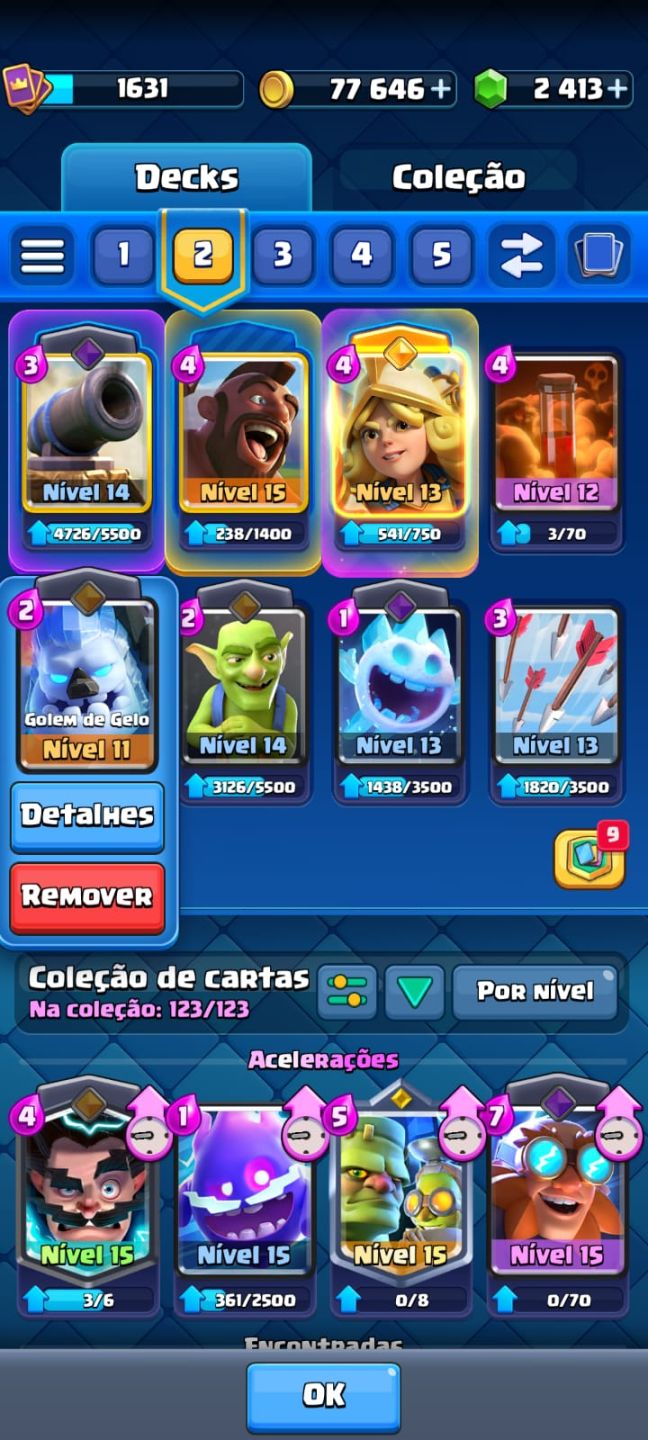 Conta Clash Royale 11K De Troféus + 2,000 gemas