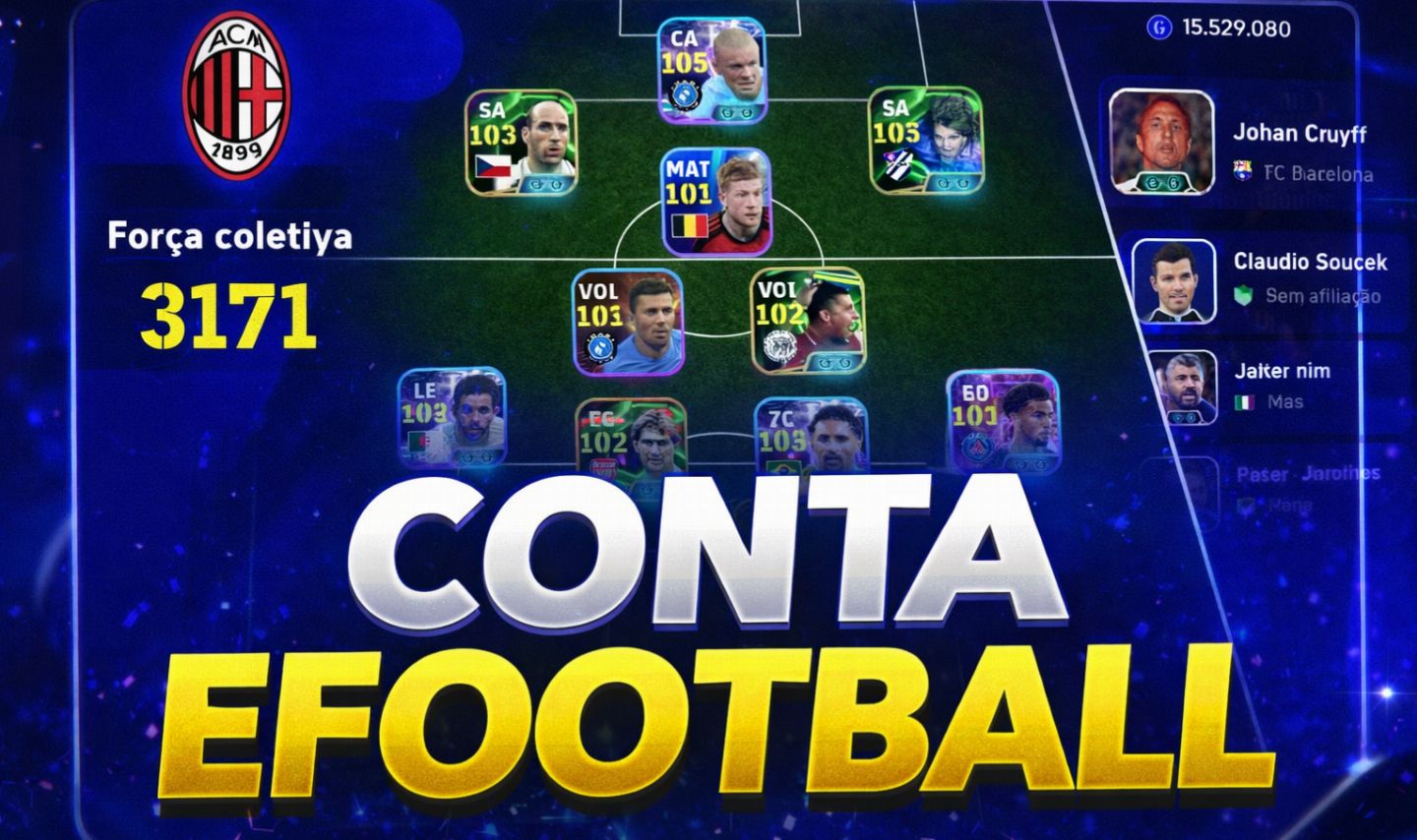 Conta eFootball INSANA | Jogadores fortes | Ótima pra 1 divisão