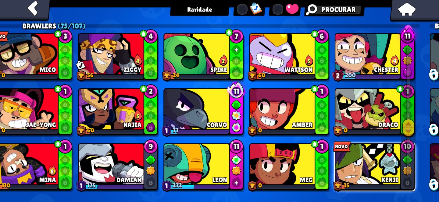 Conta Brawl Stars | 75 Brawlers | 36k Troféus