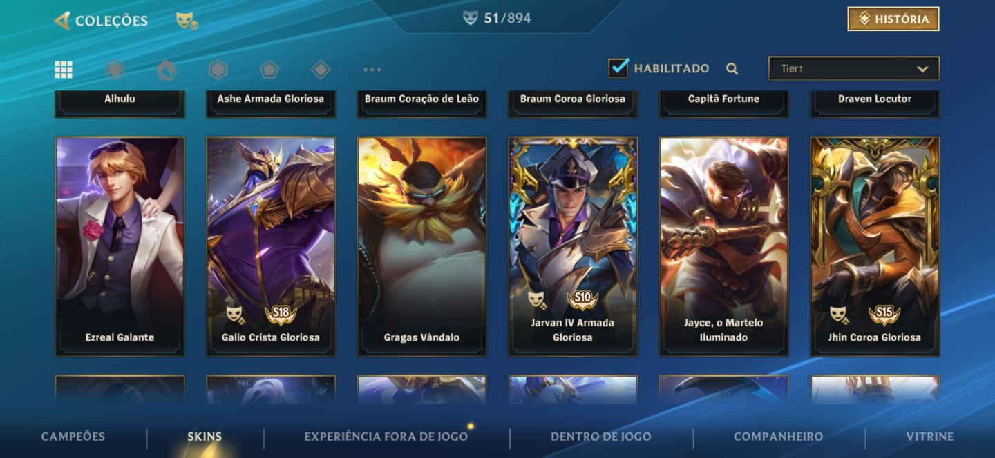 Conta Wild Rift || 51 skins (2 lendárias) || 87 campeões