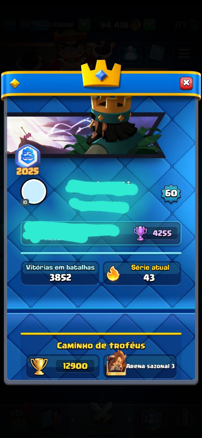 Upo sua conta do clash royale