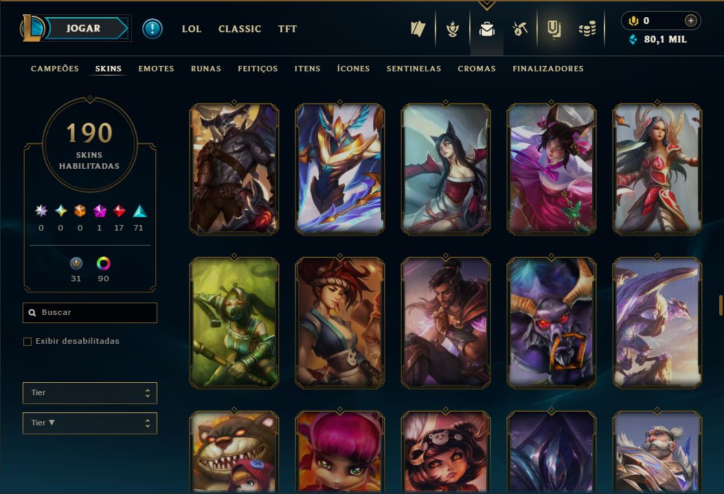 SKIN LENDÁRIA RIVEN EMISSÁRIA + [ CONTA COM 200 SKINS HABILITADAS ] + TROCA NICK