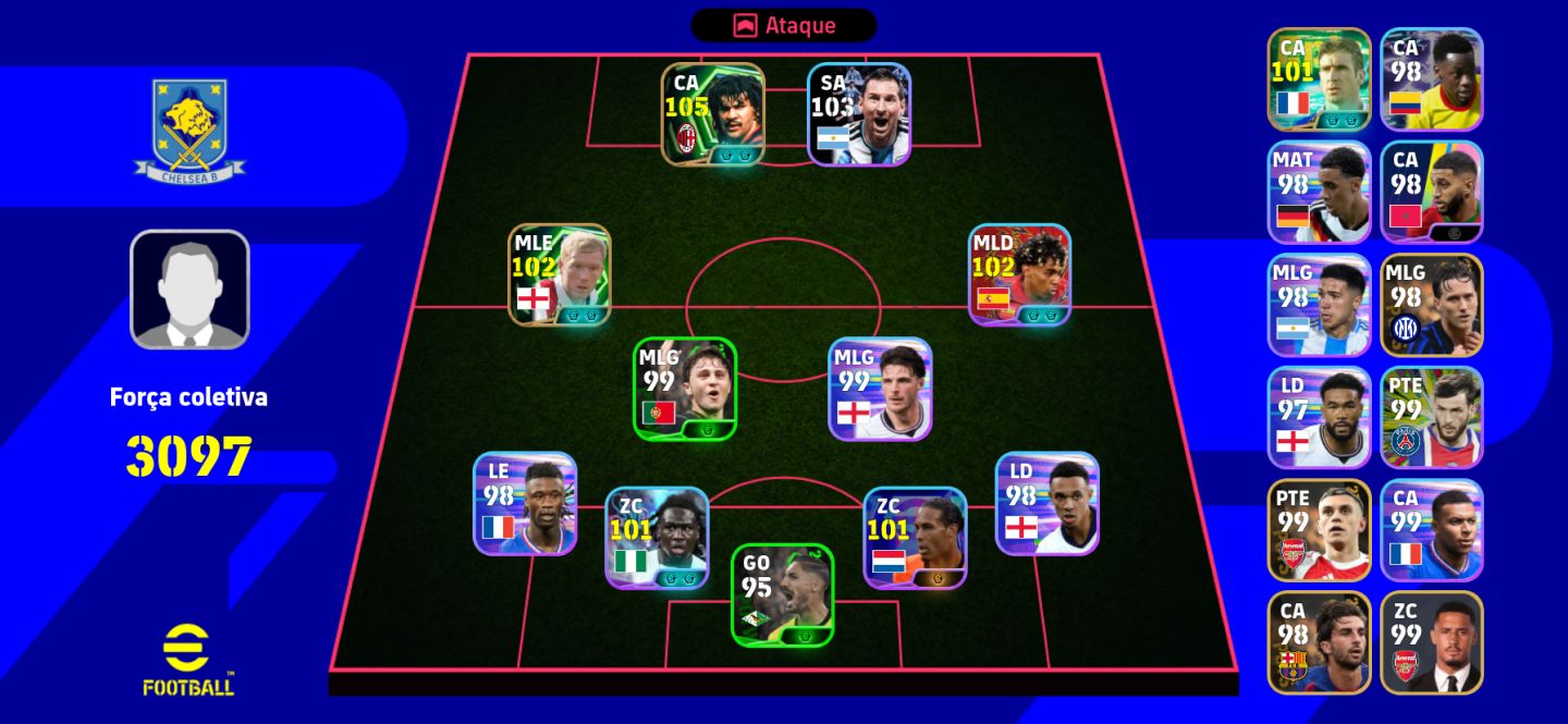 Conta de efootball força 3097