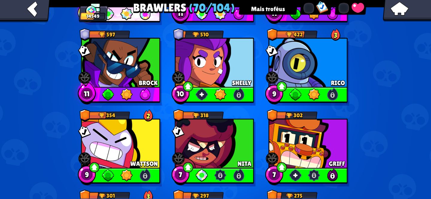 CONTA BRAWL STARS | 70 BRAWLERS | 14.549 TROFÉUS | 4 PRESTÍGIOS