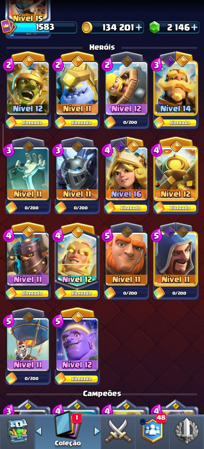 Conta Clash Royale 11.833 Troféus