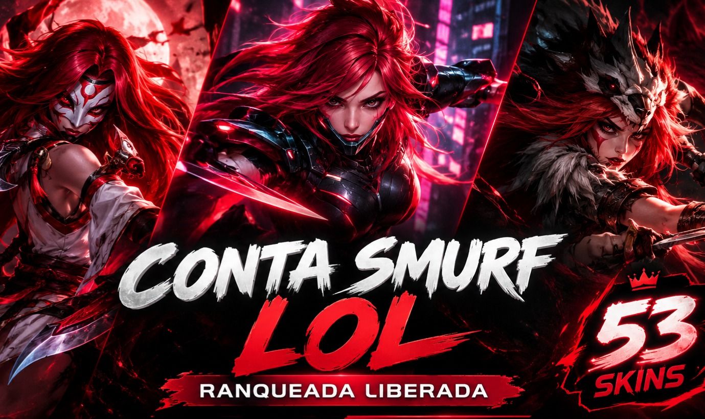 CONTA LOL SMURF LVL 44 | RANQUEADA LIBERADA | KATARINA PROJETO