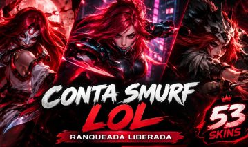 CONTA LOL SMURF LVL 44 | RANQUEADA LIBERADA | KATARINA PROJETO