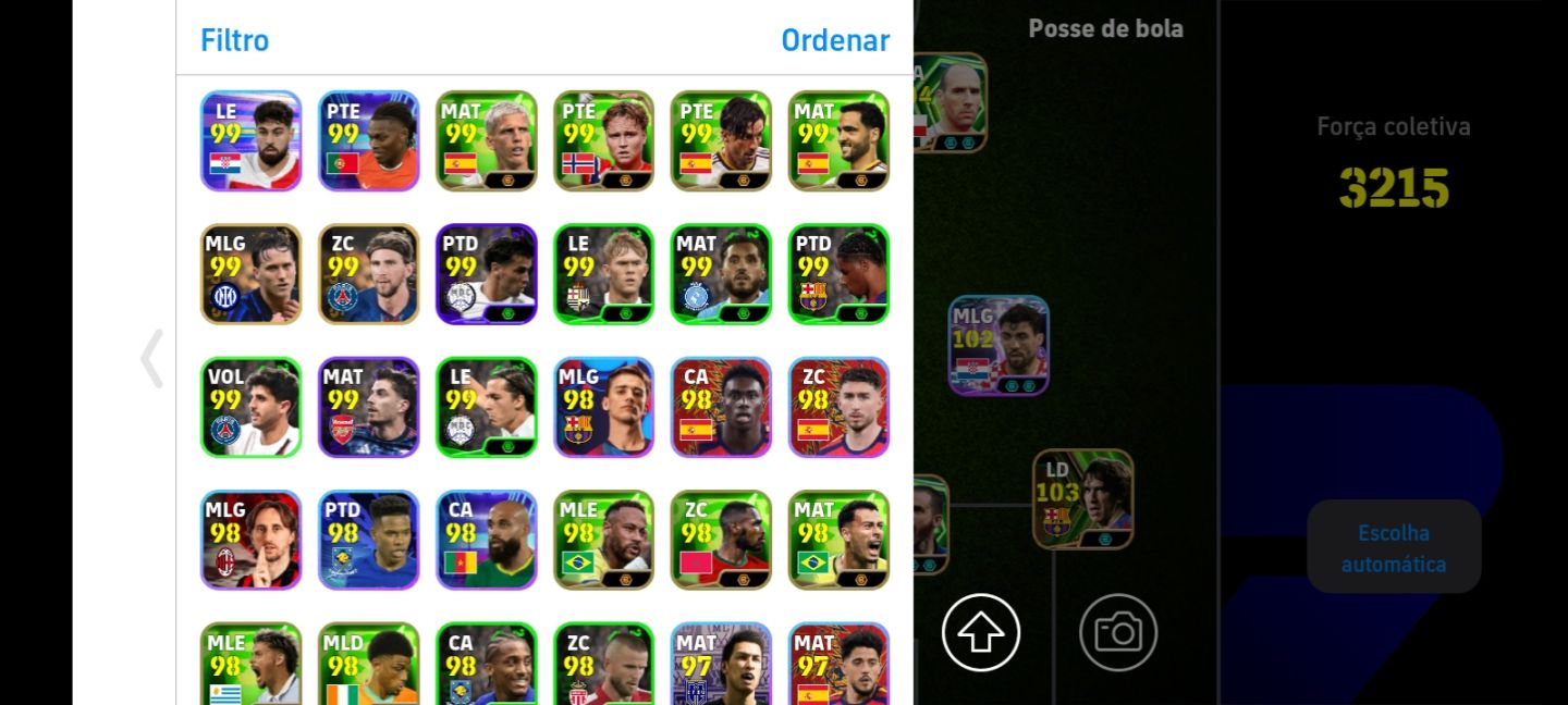 Conta de efootball 2215 de força de time competitivo!