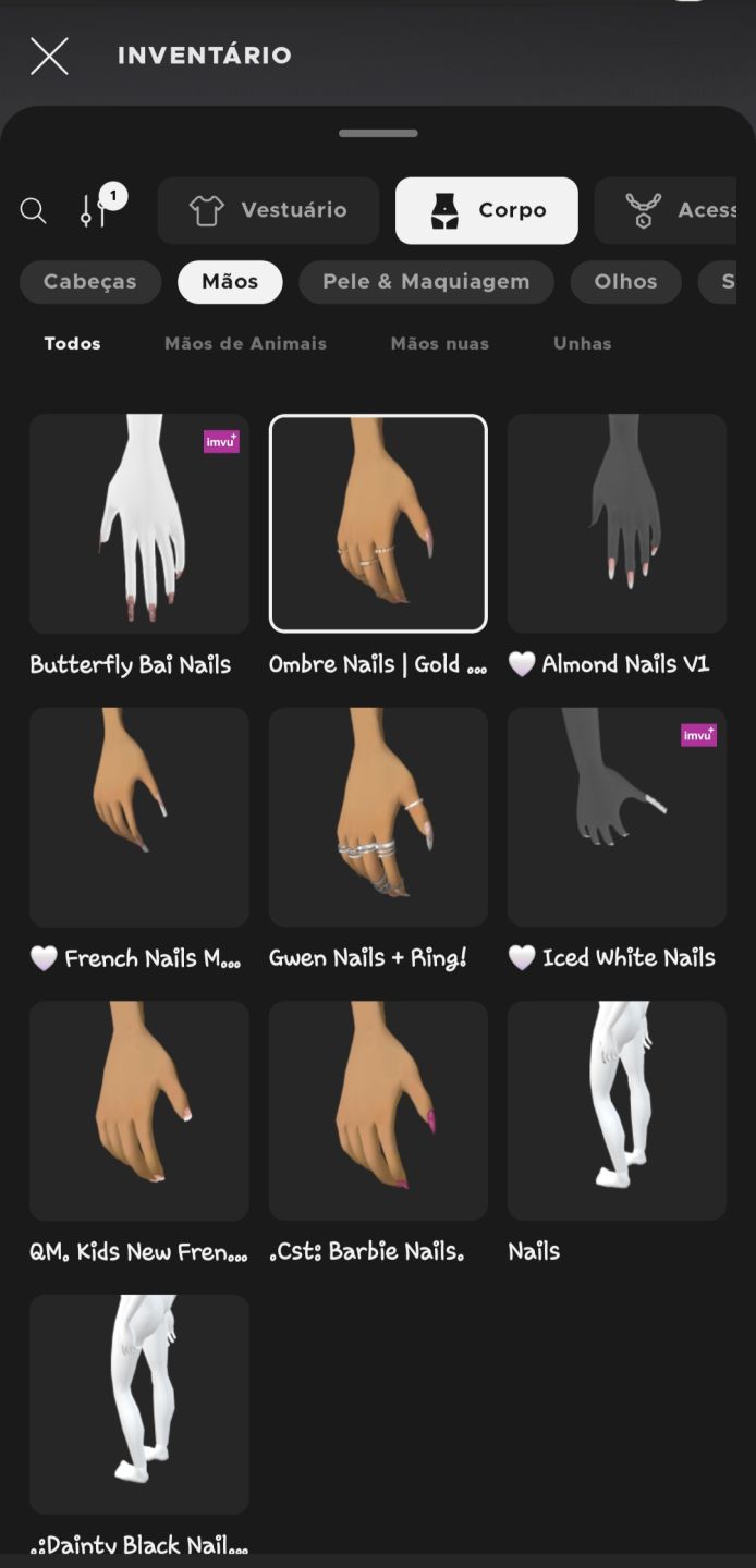 Conta feminina de imvu a venda