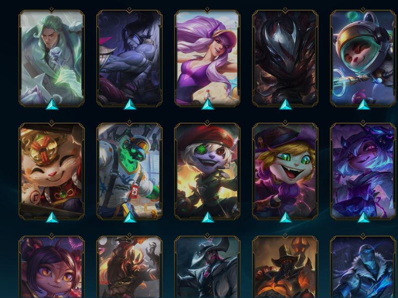 CONTA - CORKI OVNI + KAYLE JUÍZA + VITORIOSAS | 292 SKINS | TODOS OS CAMPEÕES