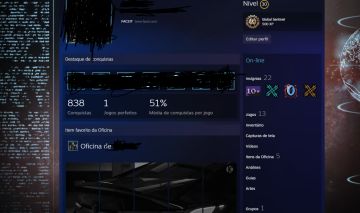 Conta Steam level razoavelmente alto focada em FACEIT com alguns jogos.