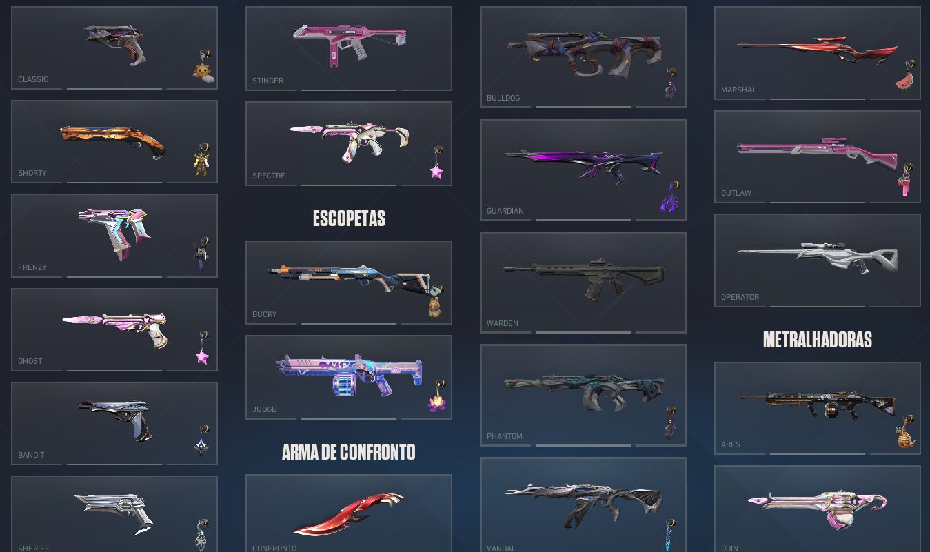 Conta Valorant Muitas Skins (todas as skins no anúncio)