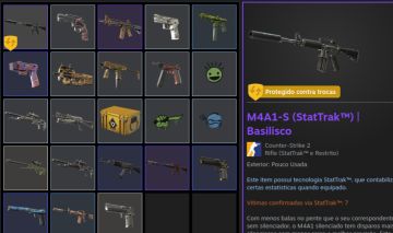 CS2 PRIME + PREMIER | +3.000H | M4A1-S BASILISCO STATTRAK+SKINS | FULL ACESSO