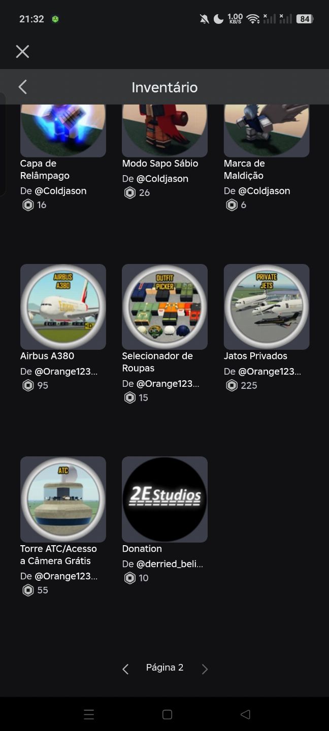 CONTA DE ROBLOX COM VÁRIAS GAMEPASSES E SKIN PARA BRAINROT