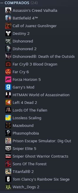 Conta da Steam com varios jogos