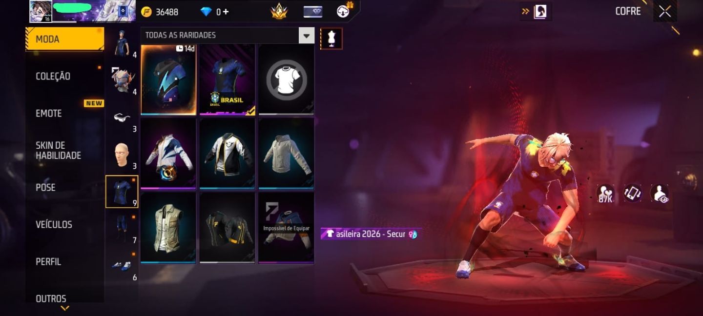 CONTA FF LVL 16: TROCA NICK + CAVALO PENUMBRA + AUG ECLIPSE