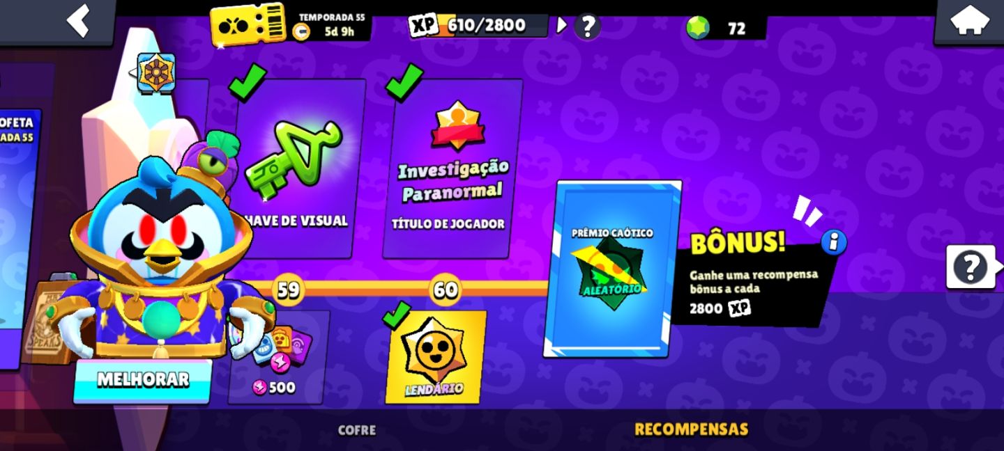Conta com brawl pass ativado e com Skina lendarias e muitos brawlers muito boa