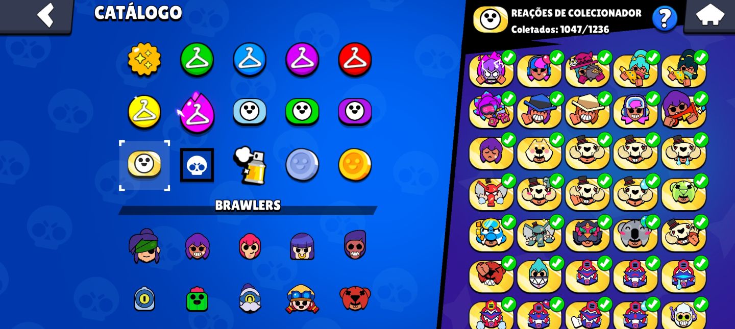 Conta de brawl stars/ 105k trofeus+ 8 anos de jogo+100 brawlers full