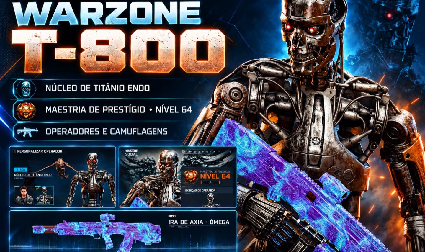 CONTA WARZONE | DESAFIO DE 10 NUKES CONCLUÍDO | T-800 + AXIA + MW4