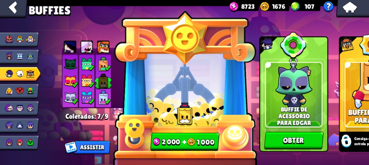 Conta brawl: 34k trofeus bem upada em recursos