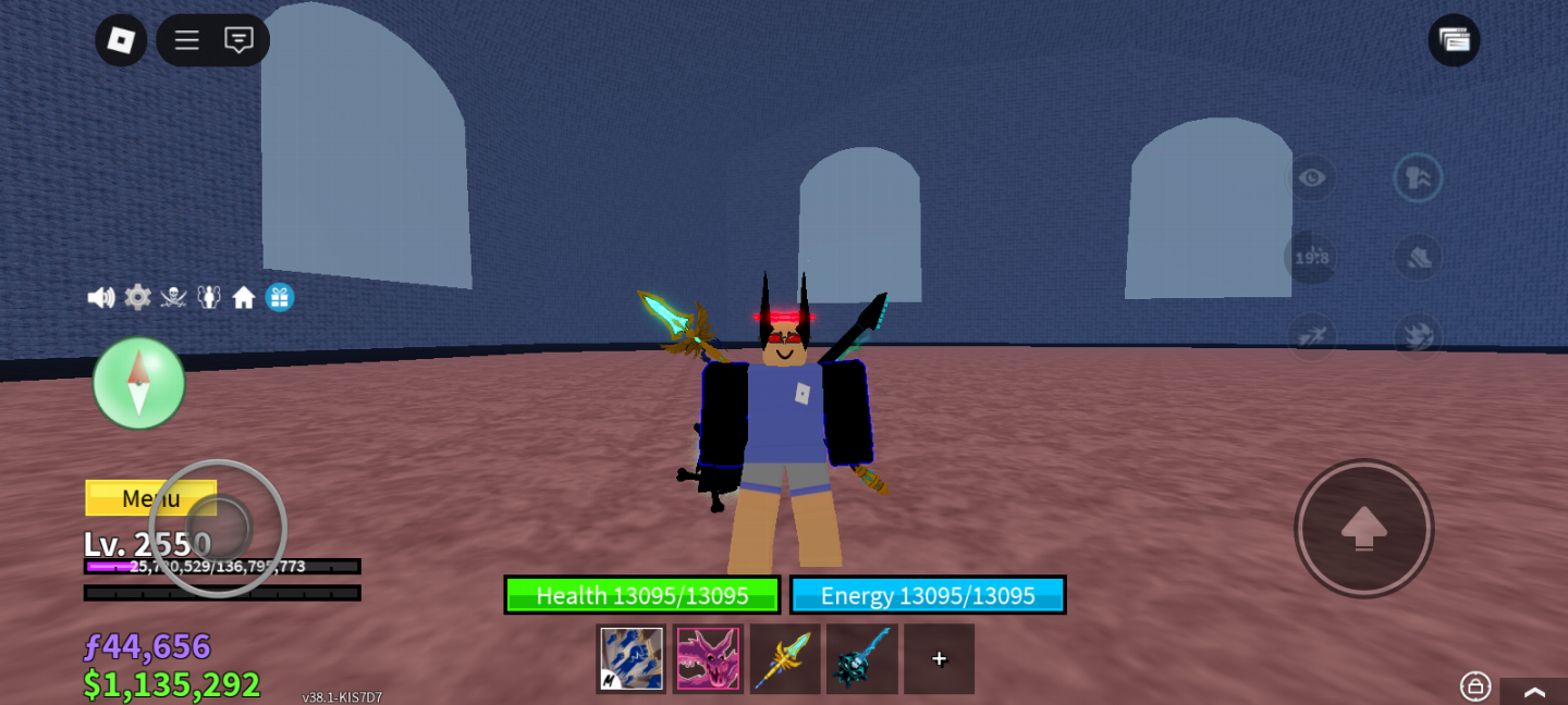 Conta upada em Blox fruits , boa para iniciar no game