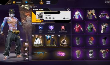 CONTA FREE FIRE GEMADA COM SEGUNDO E TERCEIRO PASSE, BARBINHA, BANDEIRAO, PUNHO