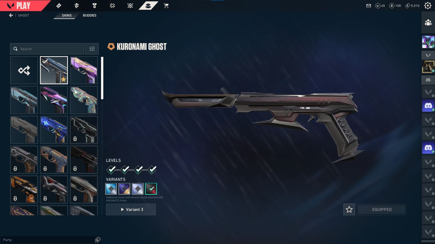 Conta de valorant com skins top e variedade
