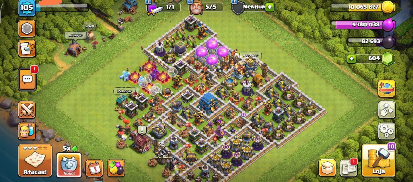 Conta Clash Royale level 1530 e 10090 troféus