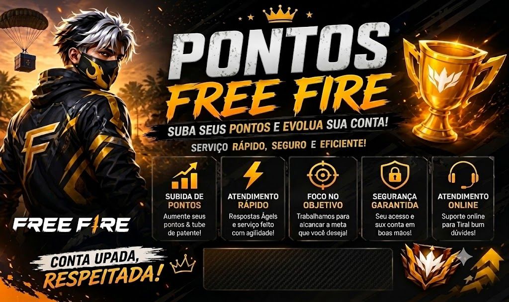 Pontos Free Fire Suba Rápido, Evolua Sua Conta e Alcance Seus Objetivos!