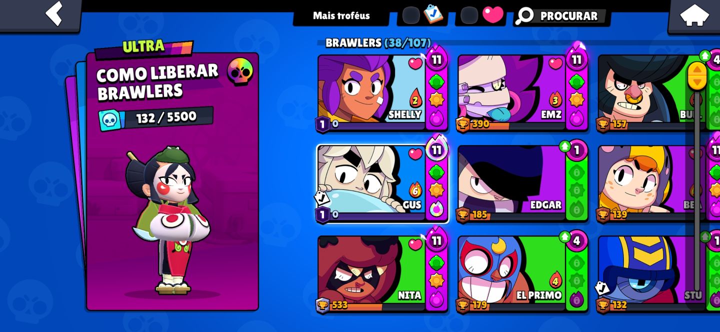 Conta de brawl stars inicante