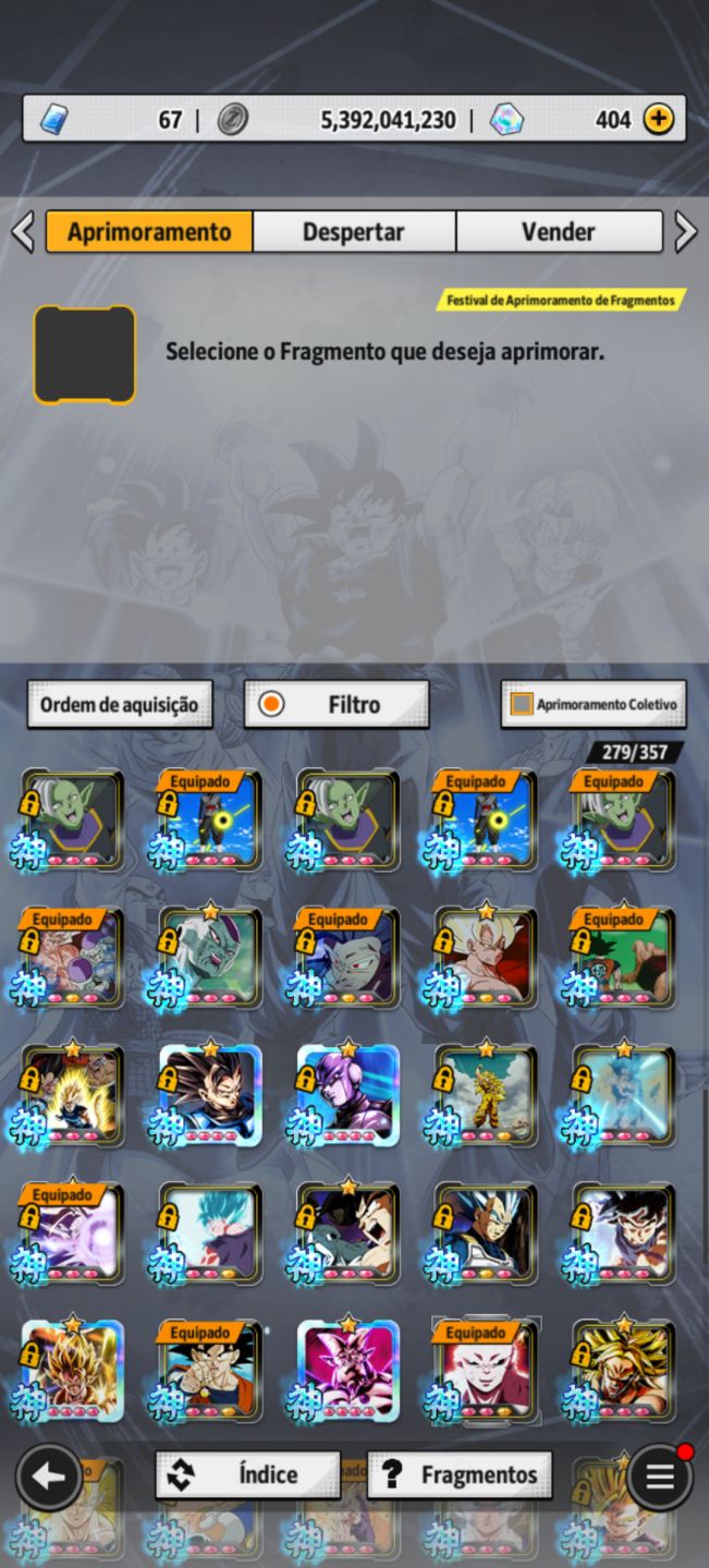 Conta end de dragon ball Legends