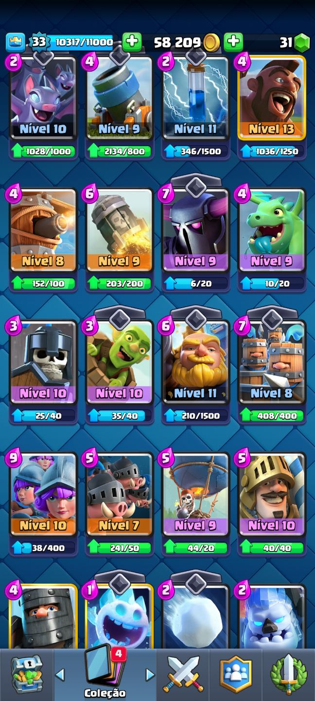 Conta de Clash Royale 9 anos