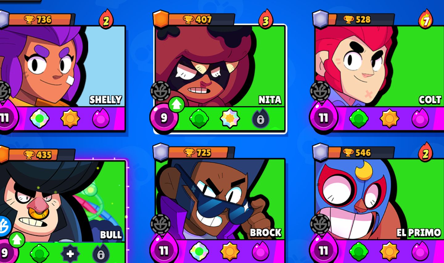 Conta valiosa no Brawl stars, desde 2021 com passes antigos
