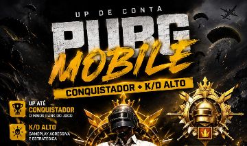 UP DE CONTA PUBG MOBILE CONQUISTADOR + K/D ALTO