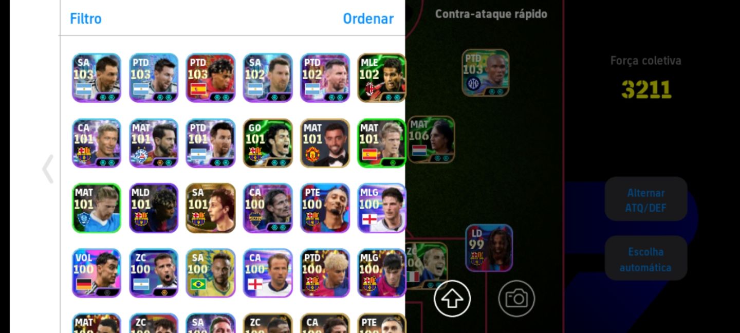Efootball Conta Rara - Croyff, Batistuta, Kaká, Lamine Yamal do Pack Thiago....