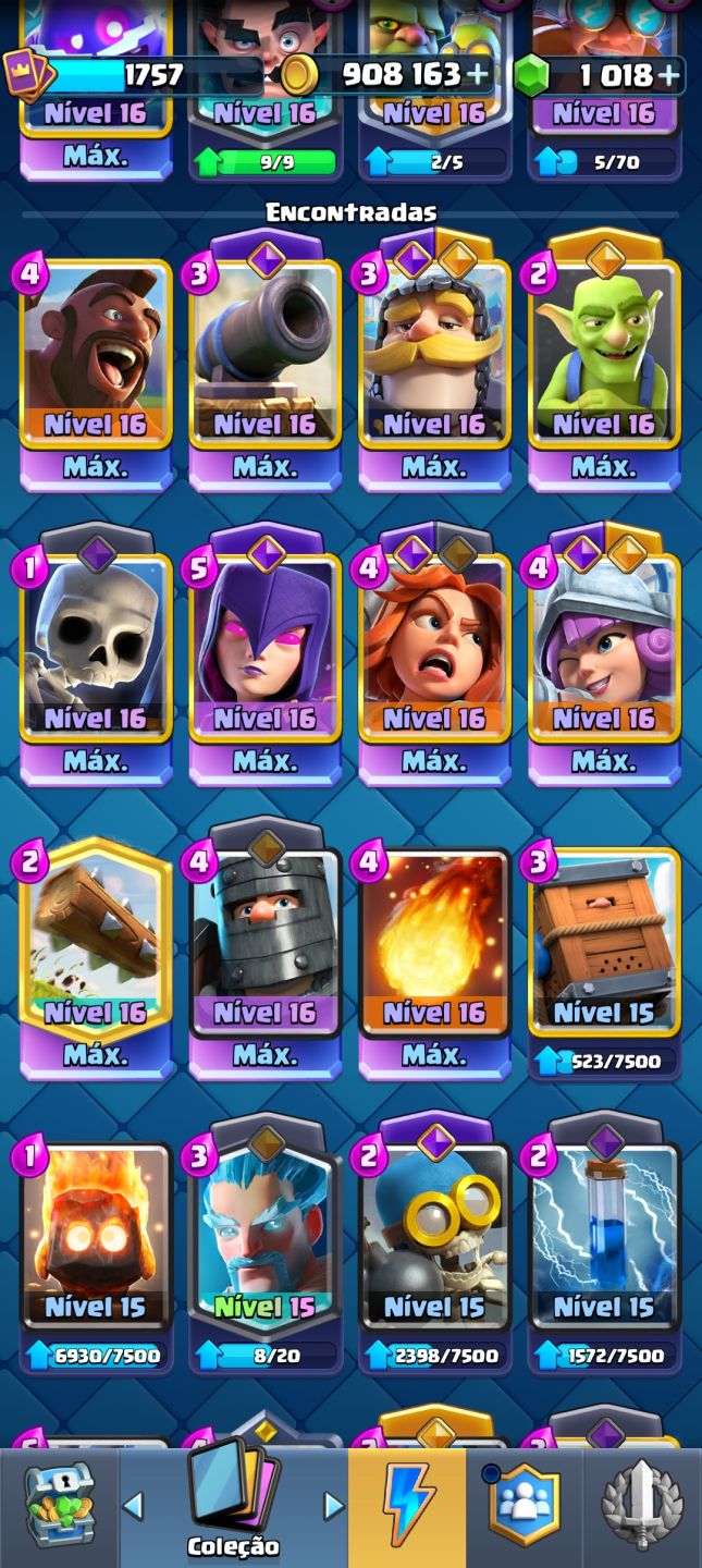 CONTA CLASH ROYALE-13.5k TROFÉUS| ARENA 32 | 17 EVOLUÇÕES | 9 HERÓIS | NÍVEL 16