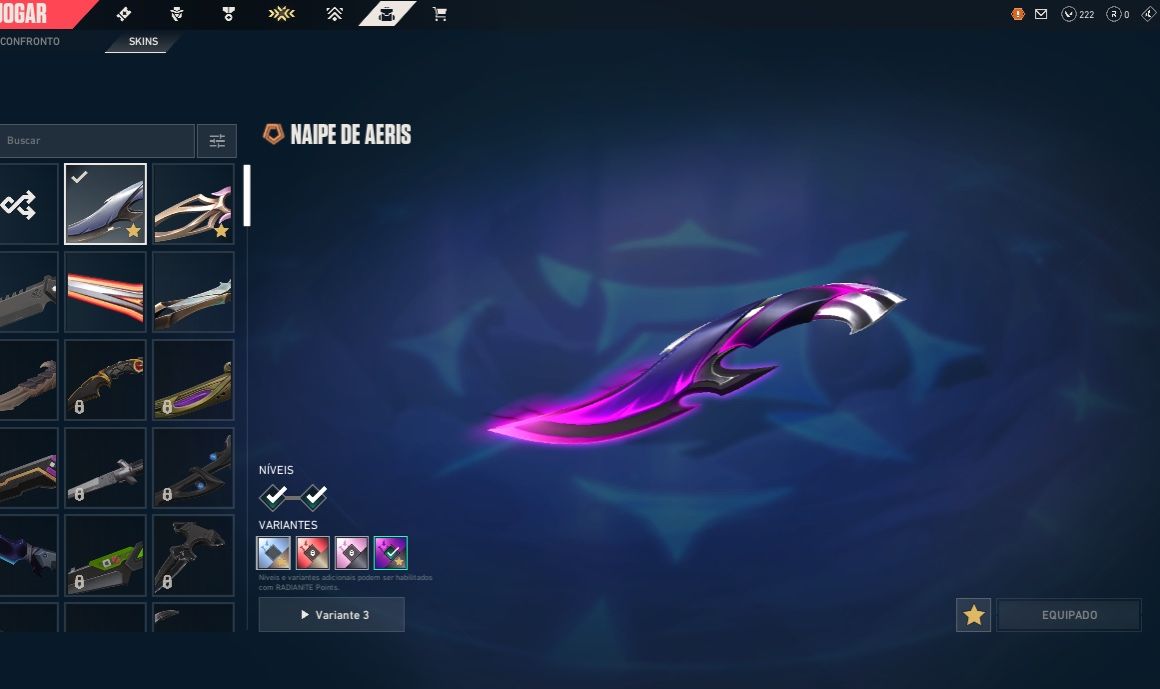 Conta valorant pacote aeris e phantom champions 2026