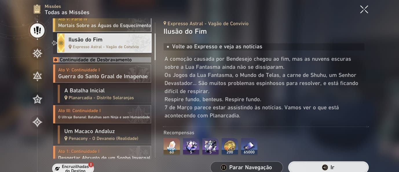 Conta de hsr! Lvl 70