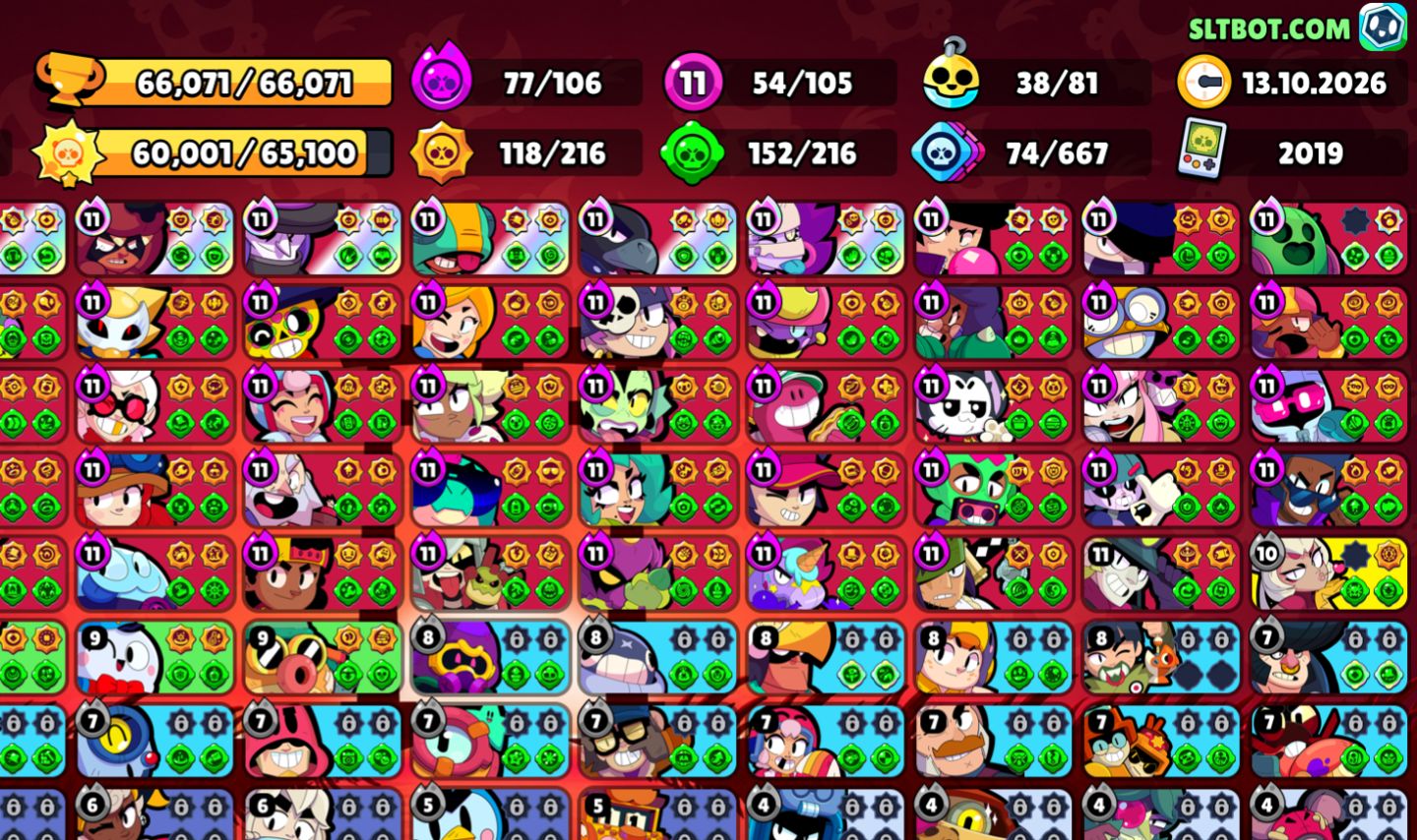 CONTA BRAWL STARS INSANA | 105/107 BRAWLERS|SKINS LENDÁRIAS/MÍTICAS HIPERCARGAS